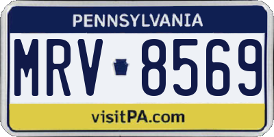 PA license plate MRV8569
