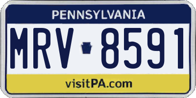PA license plate MRV8591