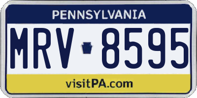 PA license plate MRV8595