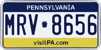 PA license plate MRV8656