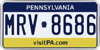 PA license plate MRV8686