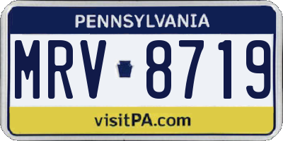 PA license plate MRV8719