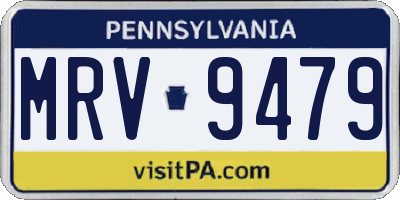 PA license plate MRV9479