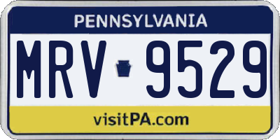 PA license plate MRV9529