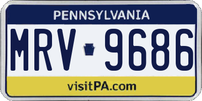 PA license plate MRV9686