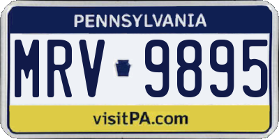 PA license plate MRV9895
