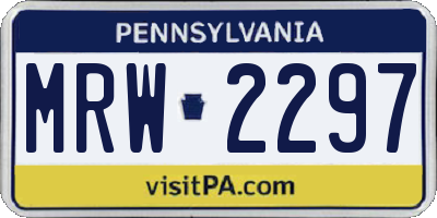 PA license plate MRW2297