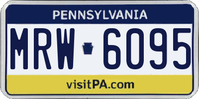 PA license plate MRW6095
