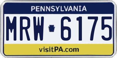 PA license plate MRW6175