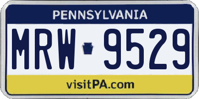 PA license plate MRW9529