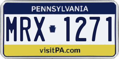 PA license plate MRX1271