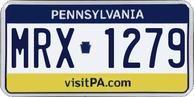 PA license plate MRX1279