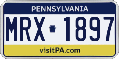 PA license plate MRX1897