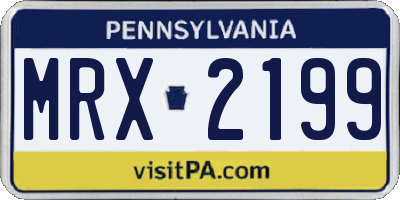 PA license plate MRX2199