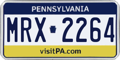 PA license plate MRX2264