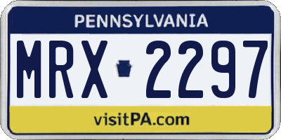 PA license plate MRX2297