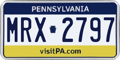 PA license plate MRX2797