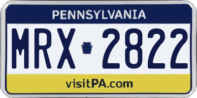 PA license plate MRX2822