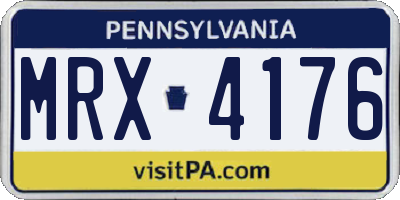 PA license plate MRX4176