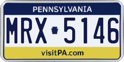 PA license plate MRX5146