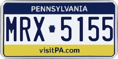 PA license plate MRX5155