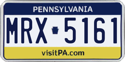 PA license plate MRX5161
