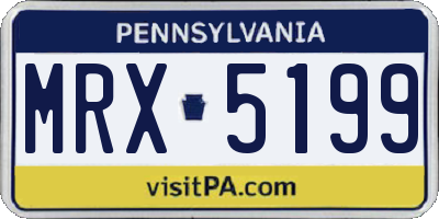 PA license plate MRX5199