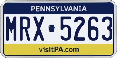 PA license plate MRX5263