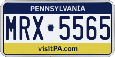PA license plate MRX5565