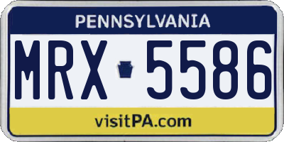 PA license plate MRX5586