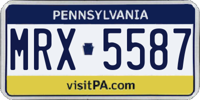 PA license plate MRX5587