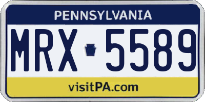 PA license plate MRX5589