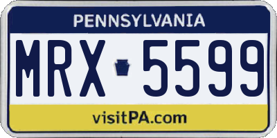 PA license plate MRX5599