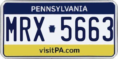PA license plate MRX5663