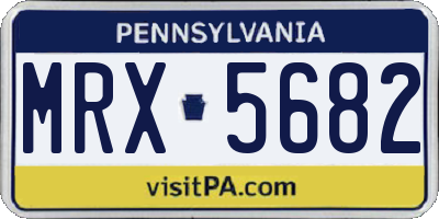 PA license plate MRX5682