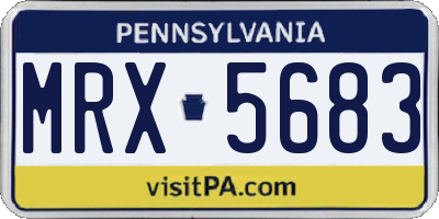 PA license plate MRX5683