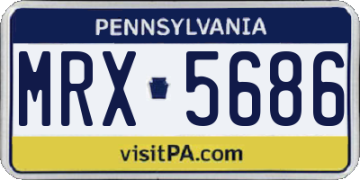 PA license plate MRX5686