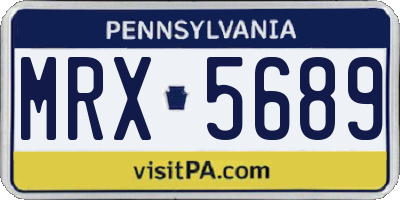 PA license plate MRX5689