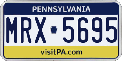 PA license plate MRX5695