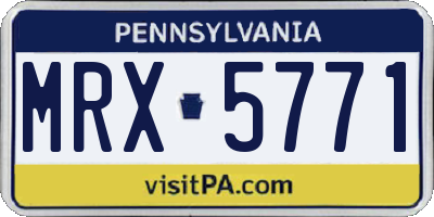 PA license plate MRX5771