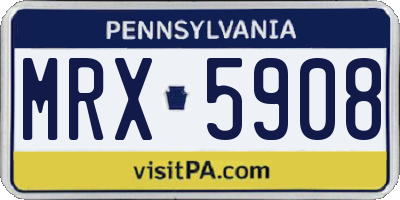 PA license plate MRX5908