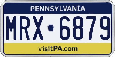 PA license plate MRX6879