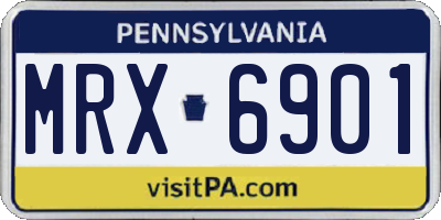 PA license plate MRX6901