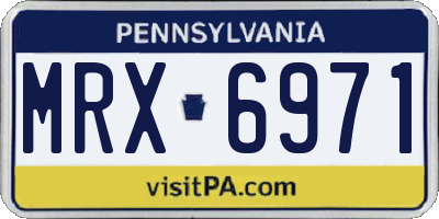 PA license plate MRX6971