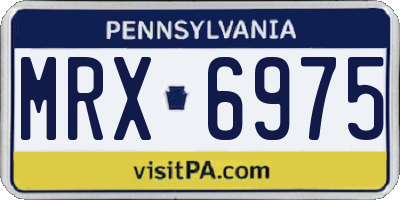 PA license plate MRX6975