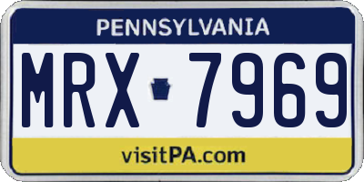 PA license plate MRX7969