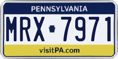 PA license plate MRX7971