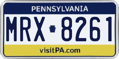 PA license plate MRX8261