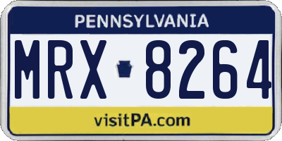 PA license plate MRX8264