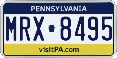 PA license plate MRX8495